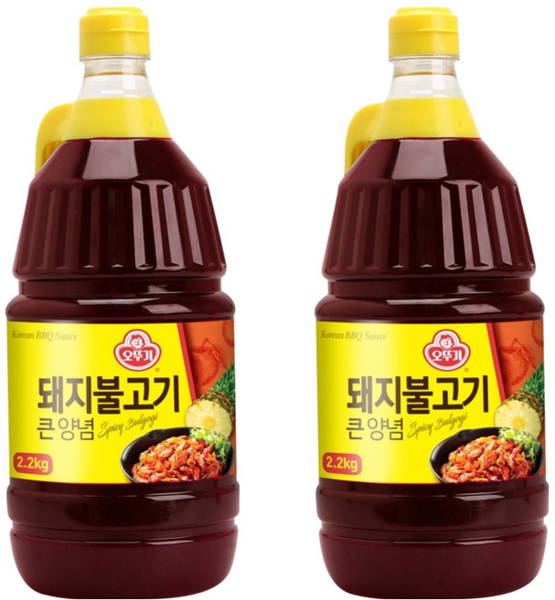 오뚜기 돼지불고기 큰 양념, 2.2kg, 2개