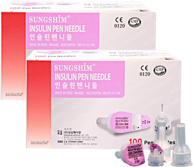 성심 인슐린 펜니들 6mm 32G, 2개