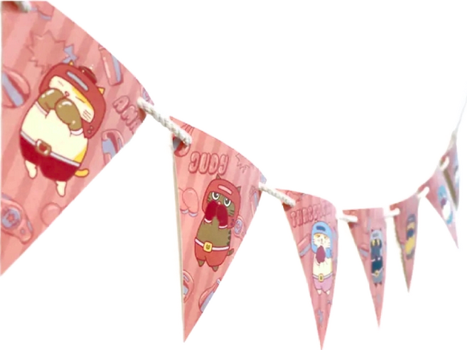 黃阿瑪的後宮生活 後宮運動會DIY串旗, 粉色