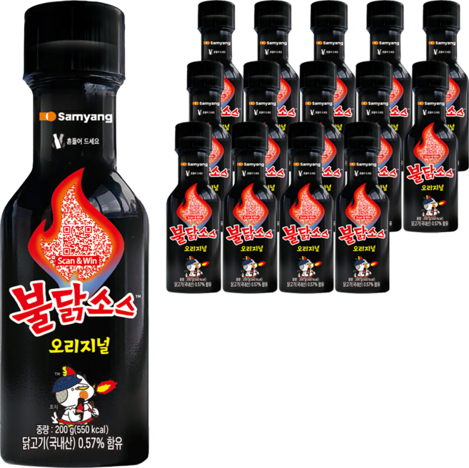 불닭 소스 오리지널, 200g, 15개