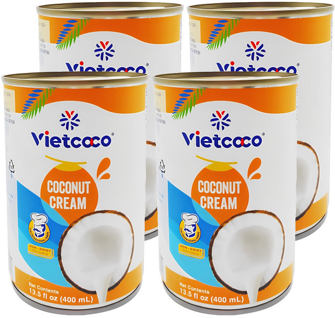 비엣코코 코코넛크림, 400ml, 4개