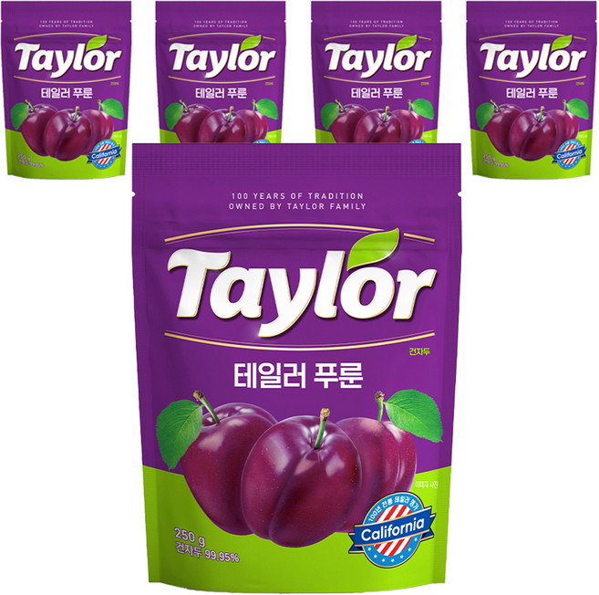 테일러 푸룬건자두, 250g, 5개