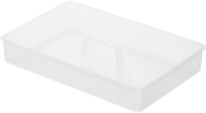muji 無印良品 pp收納箱內托盤, 透明白, 1個