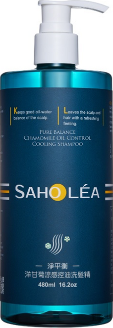 SAHOLEA 森歐黎漾 洋甘菊涼感控油洗髮精, 480ml, 1瓶