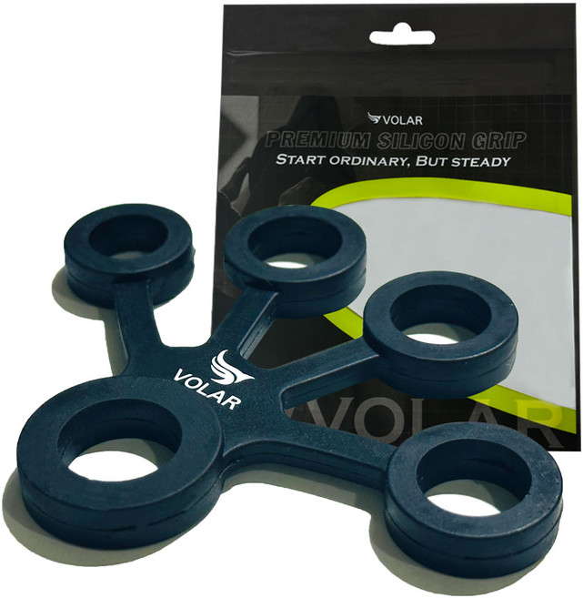 VOLAR 실리콘 손가락 악력기 부채꼴형 4.9kg, 검정, 1개