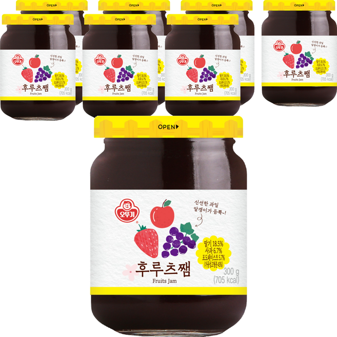 오뚜기 블루베리쨈, 300g, 8개