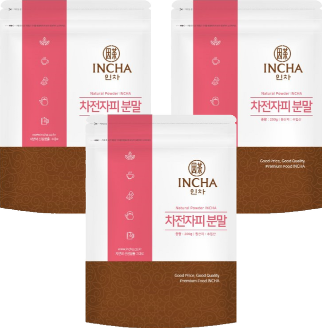인차 차전자피분말, 3개, 200g