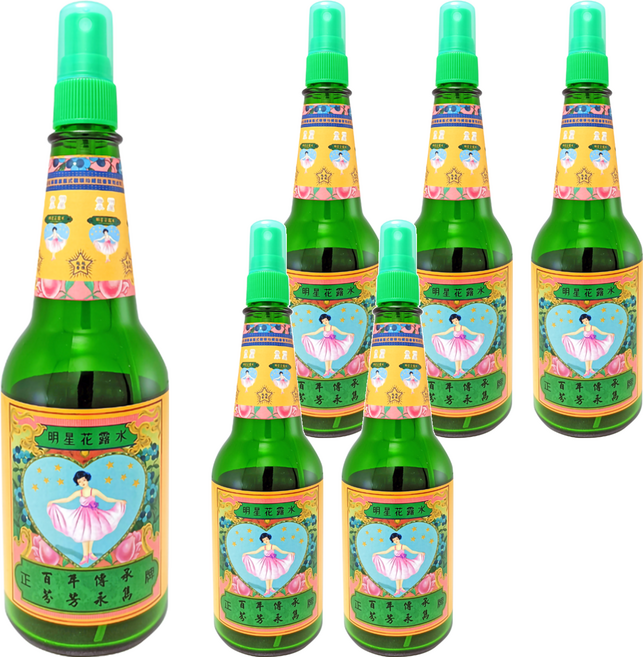明星花露水 經典噴式 含70%食用級酒精, 310ml, 6瓶, 玫瑰 + 茉莉花