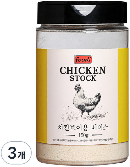 foodi 치킨스톡, 150g, 3개