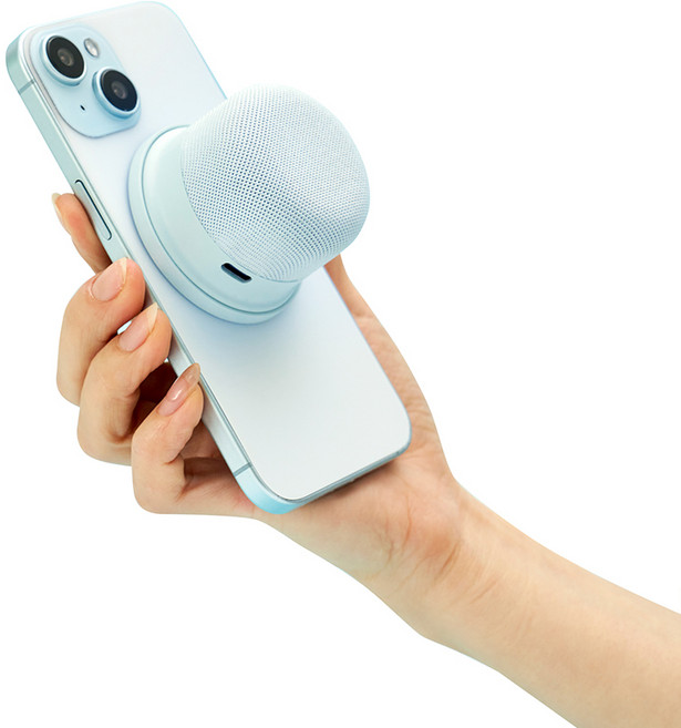 블루필 사운드팝 홀더 맥세이프 미니 휴대용 블루투스 스피커, BSP101, BLUE