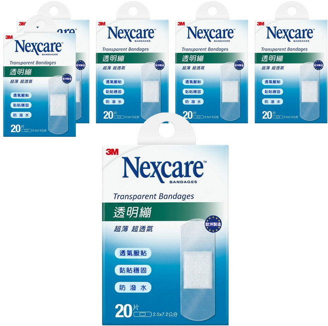 3M Nexcare PE系列 OK繃 透明, 20片, 6盒