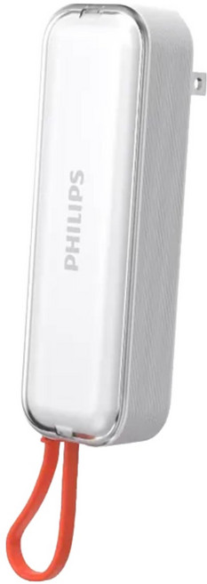 PHILIPS 飛利浦 AC自帶Type-C線行動電源 22.5W, DLP5201CW/96, 白色