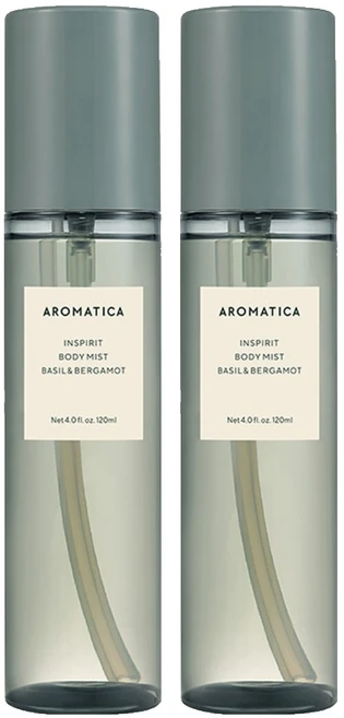아로마티카 인스피릿 바디미스트 바질앤버가못, 120ml, 2개 - 쿠팡
