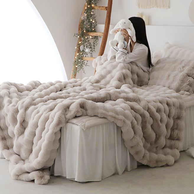 베이직톤 버니버니 30mm 장모 극세사 차렵이불