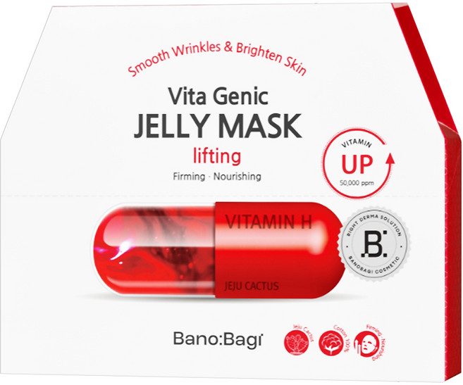 BANOBAGI 佰諾佰琪 台灣公司貨 彈力緊緻維生素果凍面膜 30g, 10片, 1盒