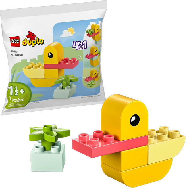 LEGO 我的第一隻鴨鴨 30673, 1包, 黃色 + 橘色 + 綠色