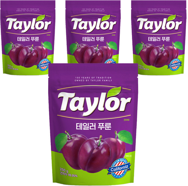 테일러 푸룬건자두, 250g, 4개