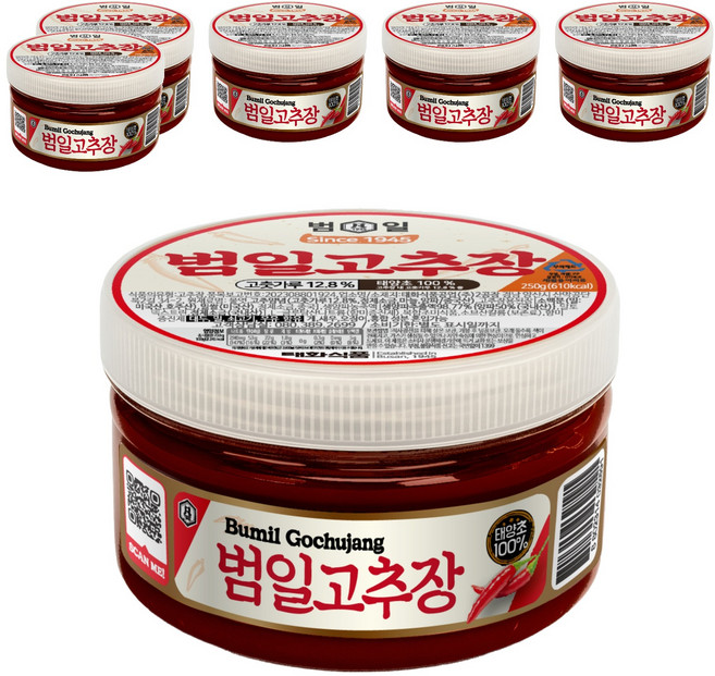 범일 고추장, 250g, 6개