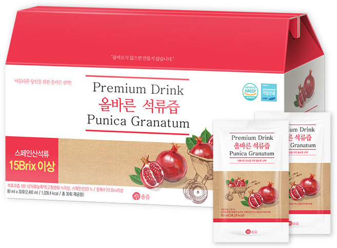 올즙 올바른 석류즙, 80ml, 30개