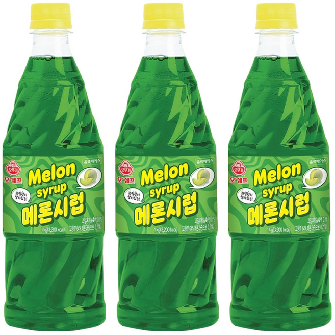 오뚜기 메론시럽, 1kg, 3개