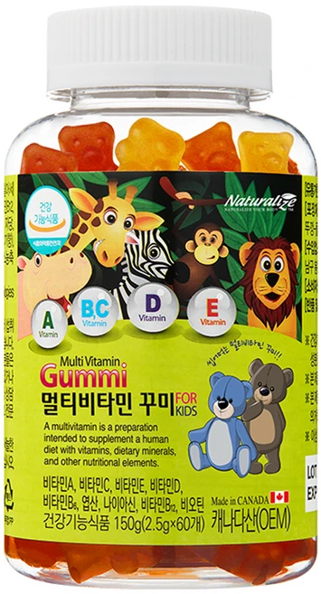 네추럴라이즈 멀티비타민 꾸미, 60정, 1개 - 쿠팡