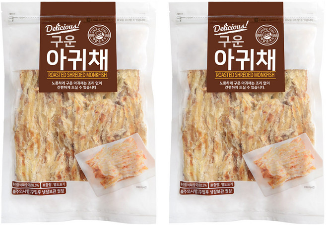 해맑은푸드 구운 아귀채, 400g, 2개
