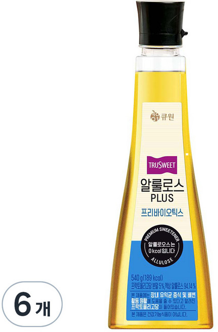 큐원 알룰로스PLUS 프리바이오틱스, 6개, 540g