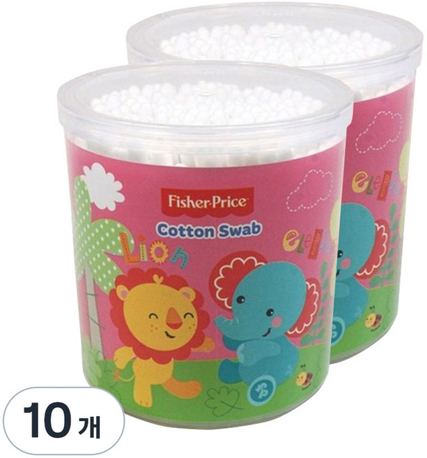 피셔프라이스 면봉 핑크, 200개입, 10개