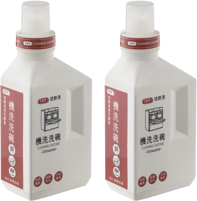 TKP 植萃酵素 洗碗機用洗碗粉, 600g, 2瓶