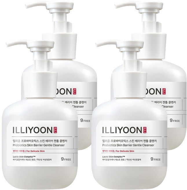일리윤 프로바이오틱스 스킨 배리어 젠틀 클렌저 여성청결제, 300ml, 4개