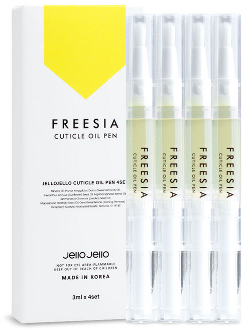 젤로젤로 큐티클 오일펜 프리지아, 3ml, 4개