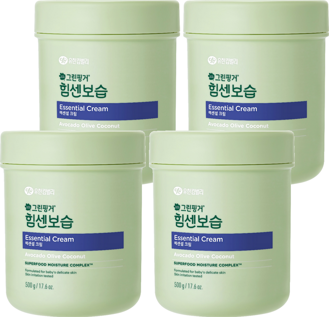 그린핑거 힘센보습 에센셜 크림, 500g, 4개
