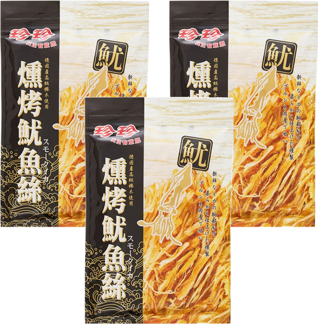 珍珍 燻烤魷魚絲, 27g, 3包