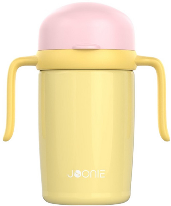 주니 유아용 스테인레스 자기주도 컵 2세대, 240ml, 1개, 옐로우