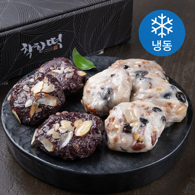 착한떡 모듬떡 15입 + 흑미 모듬떡 15입 세트 (냉동), 45g, 30개입, 1세트