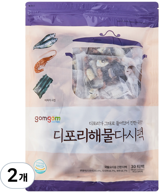 곰곰 디포리해물다시팩, 18g, 60개, 18g
