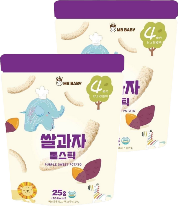 MB BABY 萌寶寶 米棒 紫地瓜 (4個月以上適用), 25g, 2包