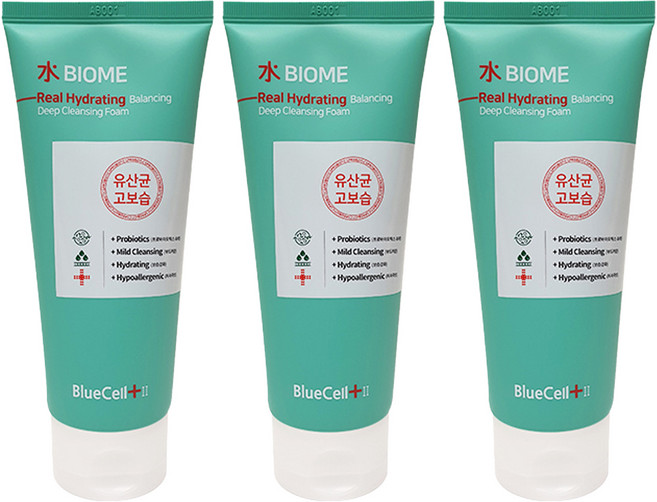 블루셀 수 바이옴 리얼 보습 밸런싱 딥 클렌징 폼, 150ml, 3개