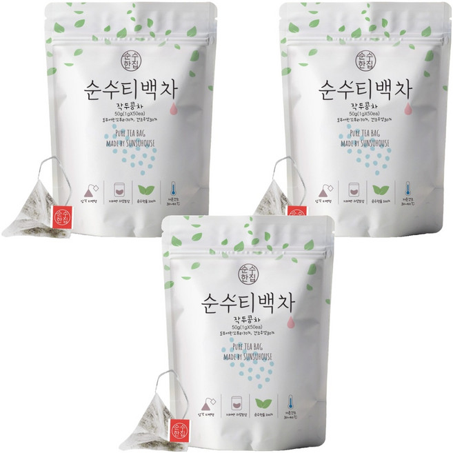 순수한집 작두콩차 삼각티백, 1g, 50개입, 3개
