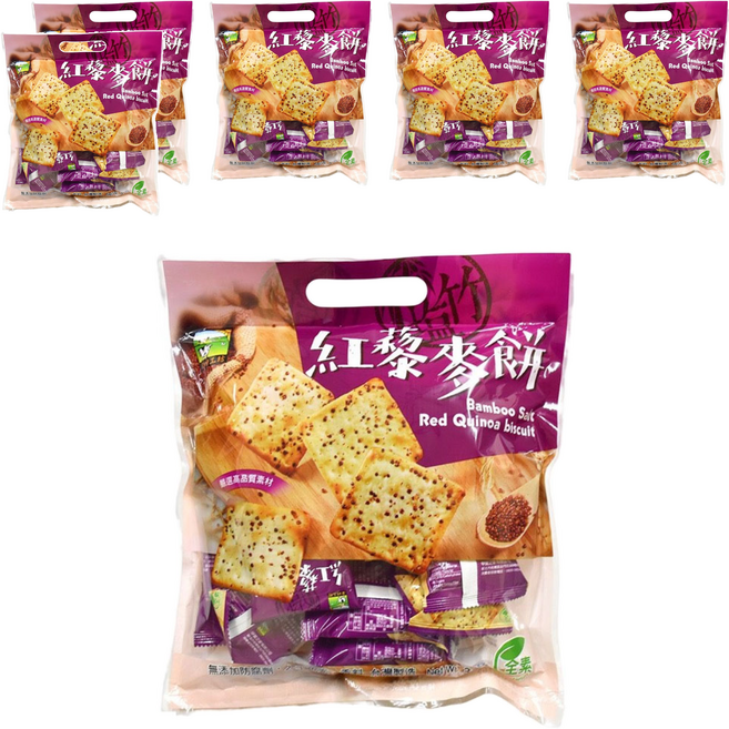 食材工坊 竹鹽紅藜麥餅, 320g, 6袋