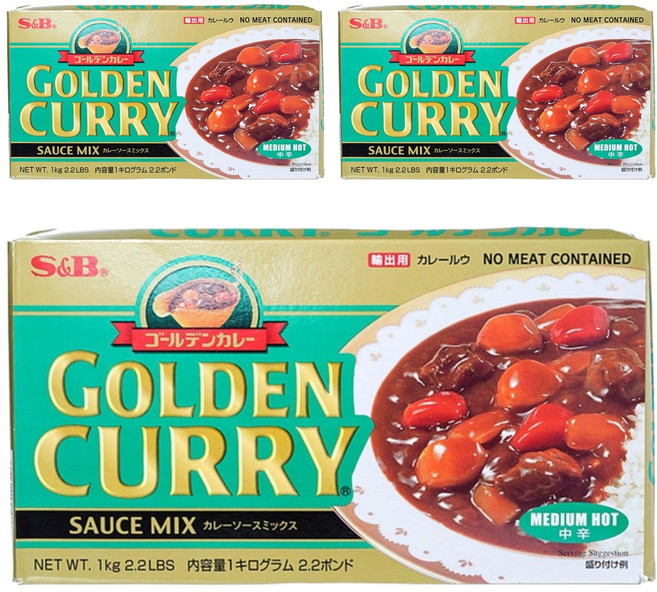 에스앤비골든 카레 중간매운맛, 1kg, 3개