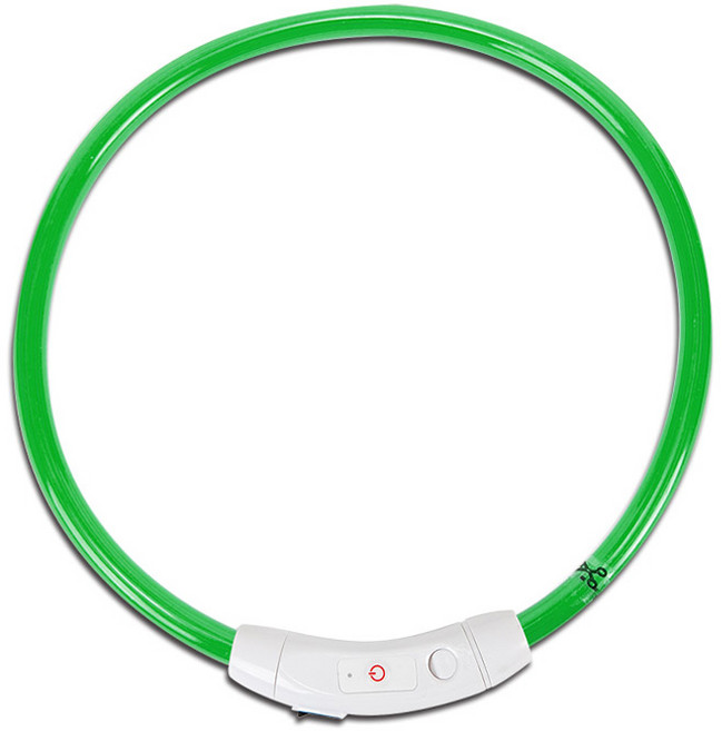 딩동펫 애견 충전식 LED 목걸이, 그린, 1개