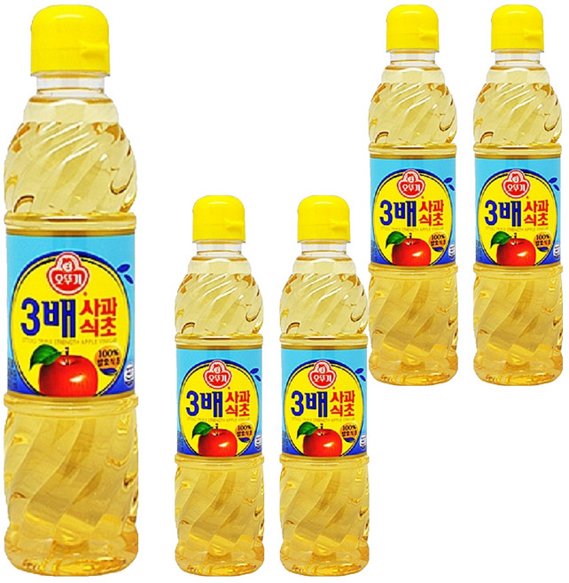 오뚜기 3배 사과식초, 500ml, 5개