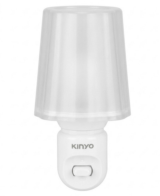 Kinyo LED造型小夜燈 NL-5927 59 x 105 x 62.5mm 37g, 簡約經典 暖黃光