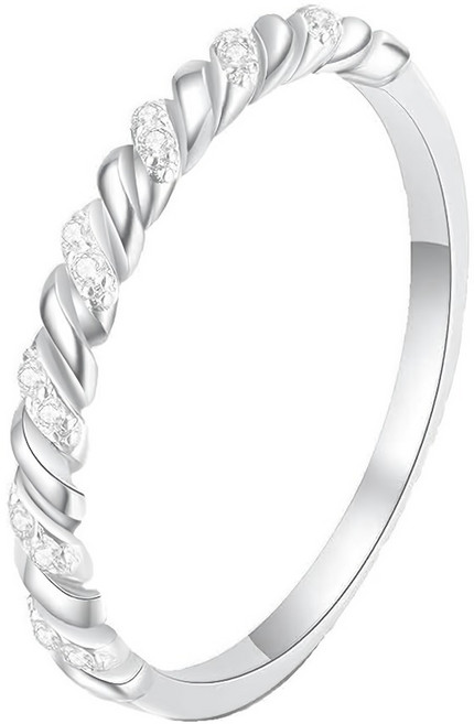 BIOAM 佰歐安 璀璨小循環純銀18K招好運線戒/排戒