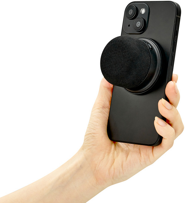 블루필 사운드팝 홀더 맥세이프 미니 휴대용 블루투스 스피커, BSP101, BLACK