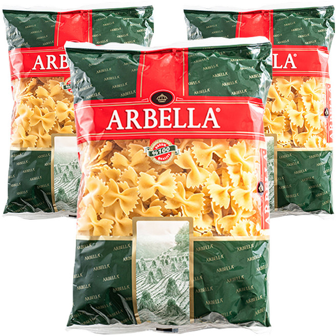 아르벨라 파르팔레 파스타, 3개, 500g