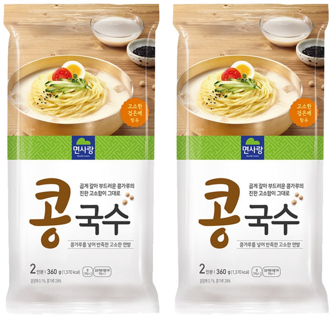 면사랑 콩국수, 360g, 2개