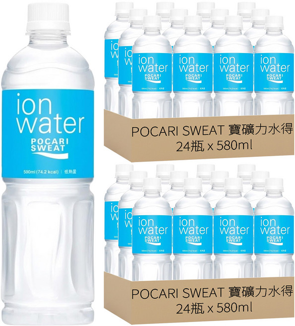 POCARI SWEAT 寶礦力水得 ion water, 580ml, 48瓶