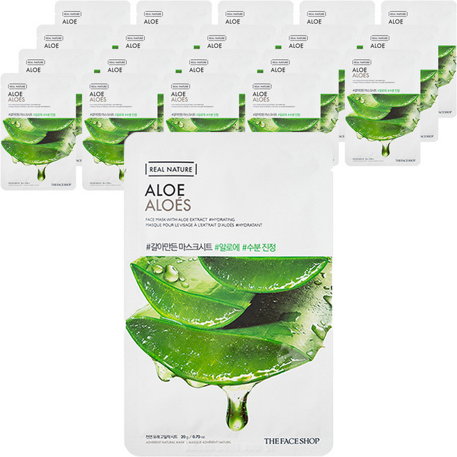 더페이스샵 갈아만든 알로에 마스크시트, 1개입, 20개
